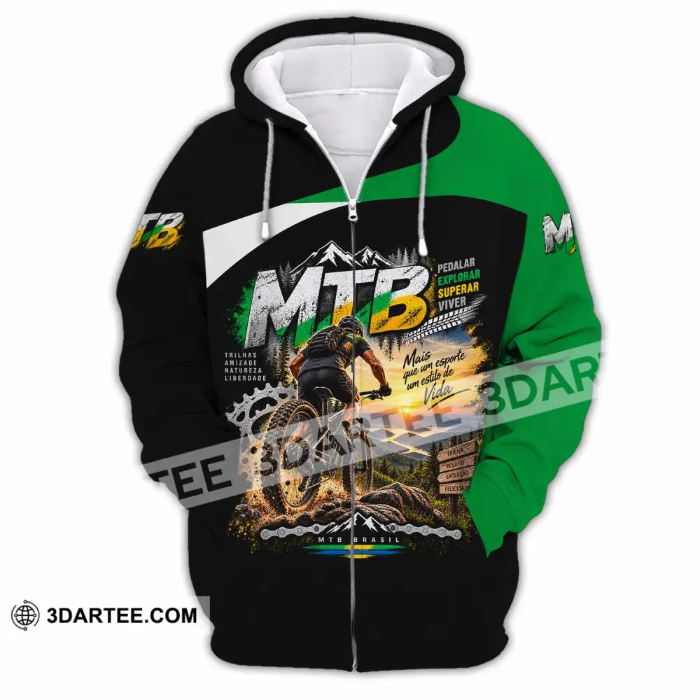 Unisex Shirt - Custom Mountain Bike Shirt - Zipper Hoodie / S - T-shirt