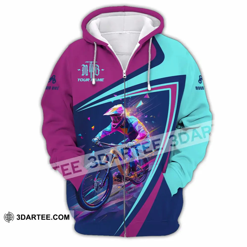 Unisex Shirt - Custom Mountain Bike Shirt Zipper Hoodie / S T-shirt