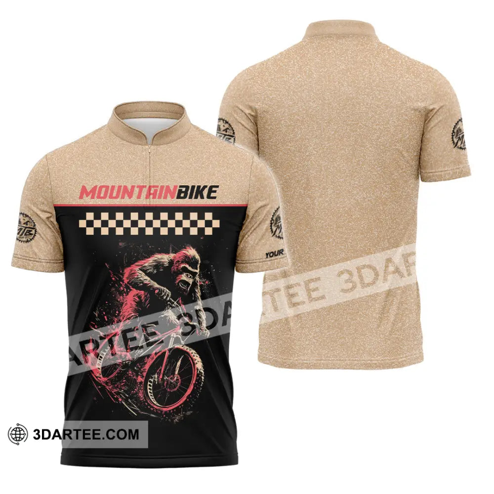 Unisex Shirt Custom Mountain Bike Shirt Zipper Polo Shirt / S T shirt