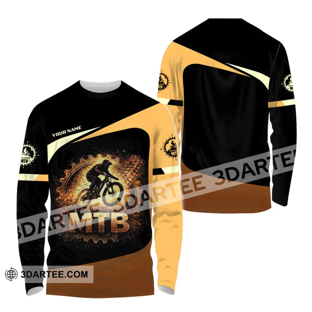 Unisex Shirt - Custom MTB Mountain Bike 3D Shirt Long Sleeve Shirt / S T-shirt