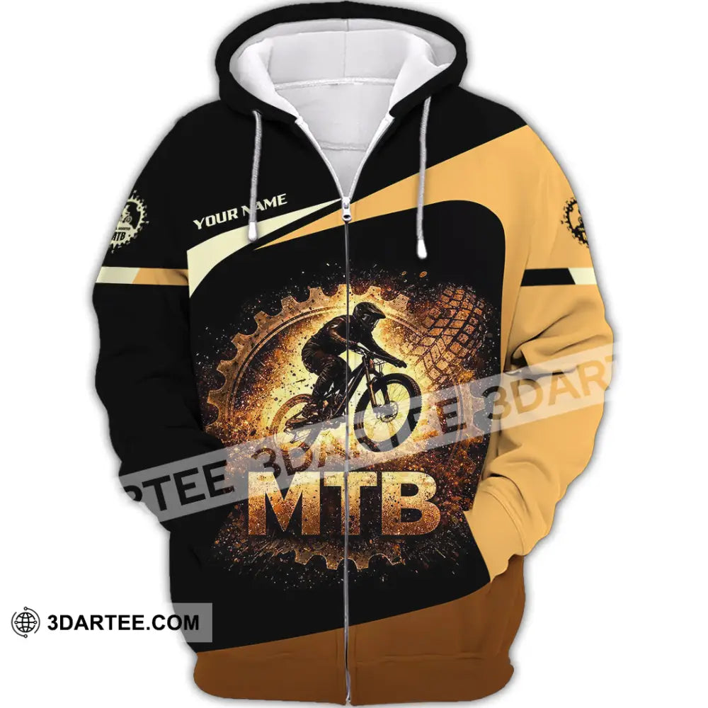 Unisex Shirt - Custom MTB Mountain Bike 3D Shirt Zipper Hoodie / S T-shirt