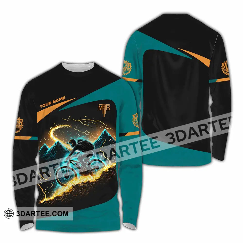 Unisex Shirt - Custom MTB Mountain Bike Shirt Long Sleeve Shirt / S T-shirt