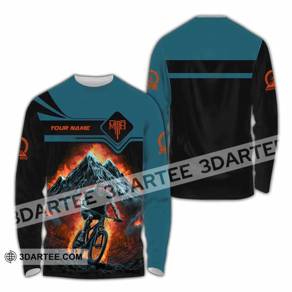 Unisex Shirt - Custom MTB Mountain Bike Shirt Long Sleeve Shirt / S T-shirt