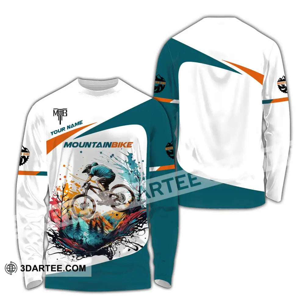 Unisex Shirt - Custom MTB Mountain Bike Shirt Long Sleeve Shirt / S T-shirt
