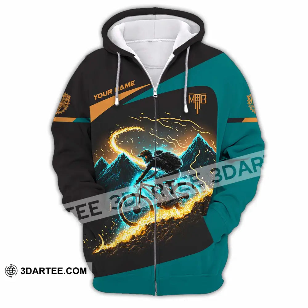 Unisex Shirt - Custom MTB Mountain Bike Shirt Zipper Hoodie / S T-shirt