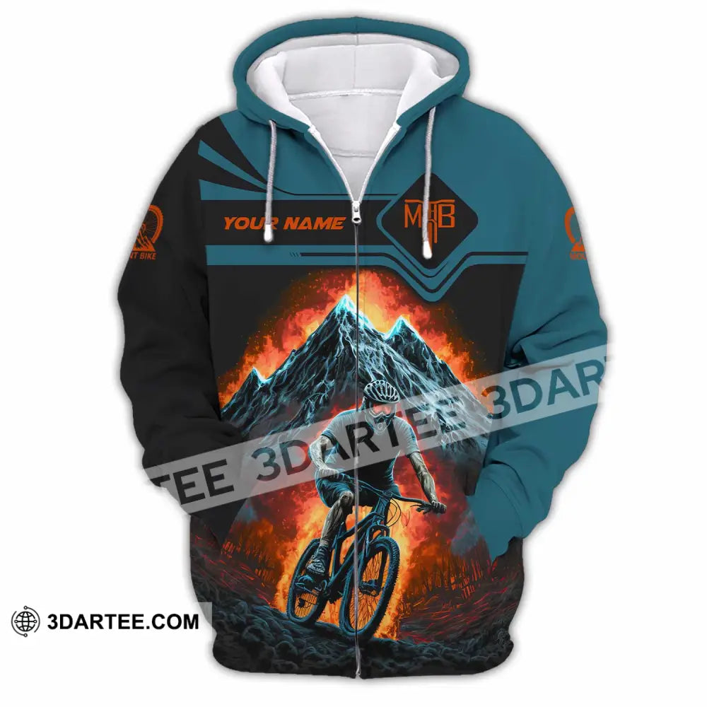 Unisex Shirt - Custom MTB Mountain Bike Shirt Zipper Hoodie / S T-shirt