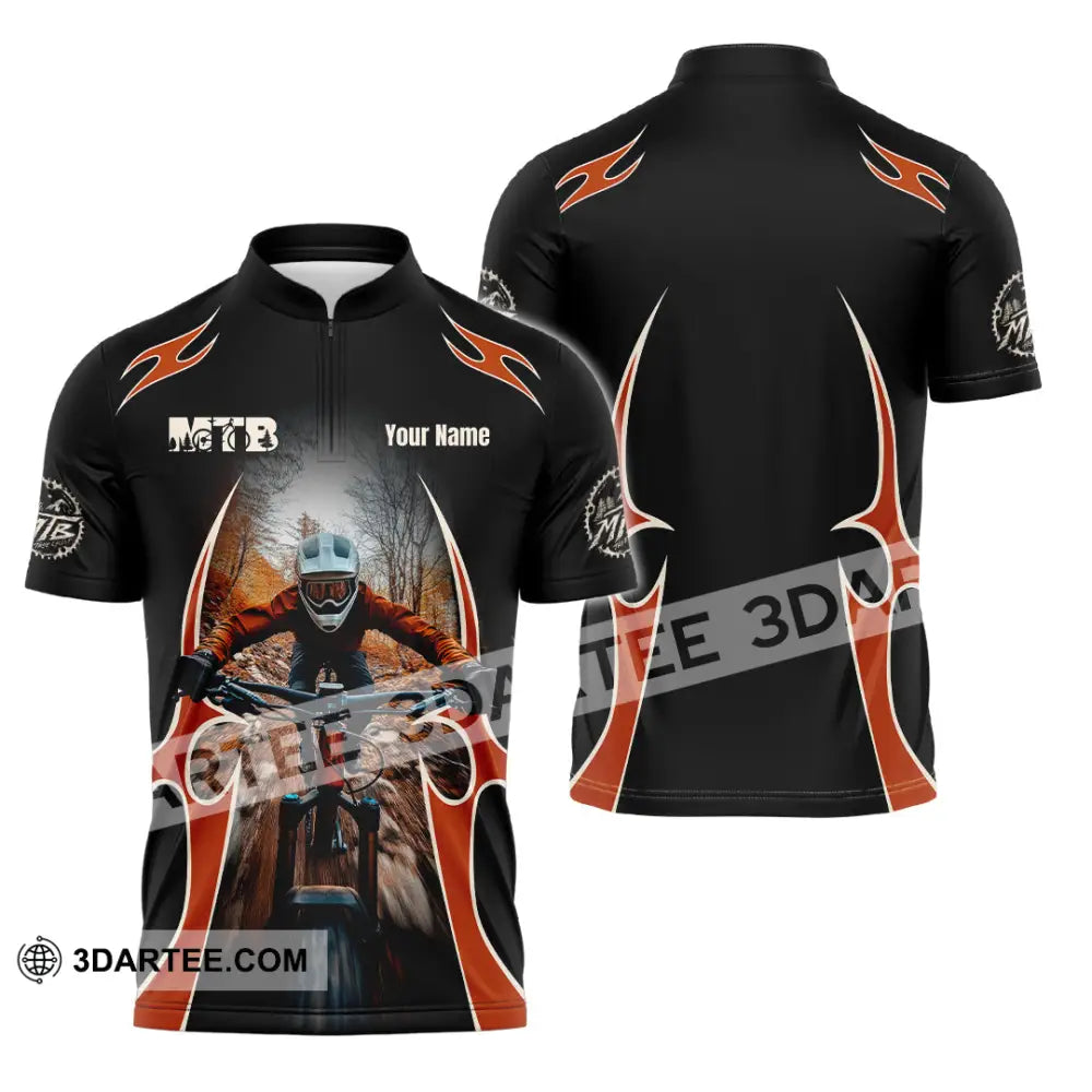 Unisex Shirt - Custom MTB Shirt Zipper Polo Shirt / S T-shirt