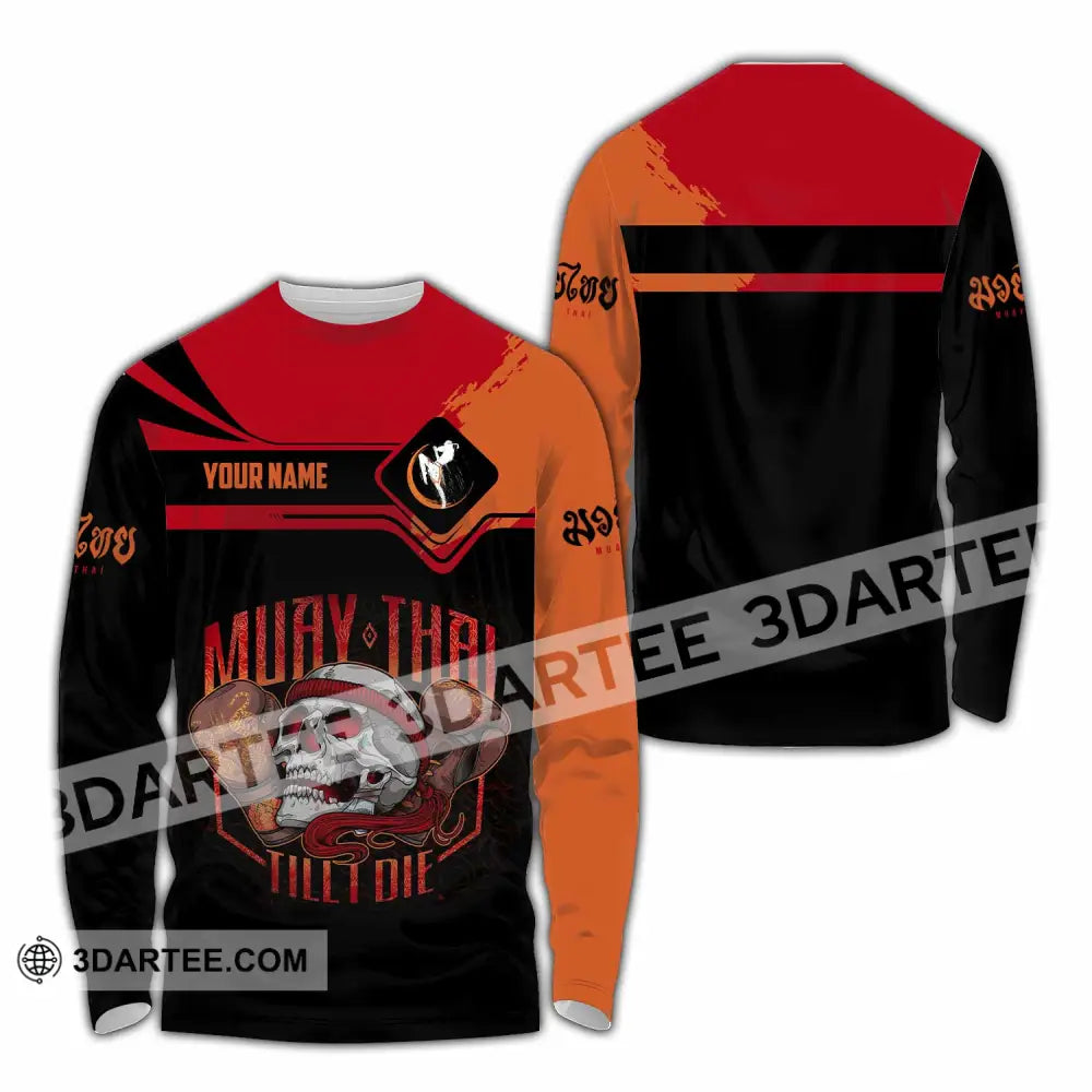 Unisex Shirt - Custom Muay Thai 3D Shirt Long Sleeve Shirt / S T-shirt