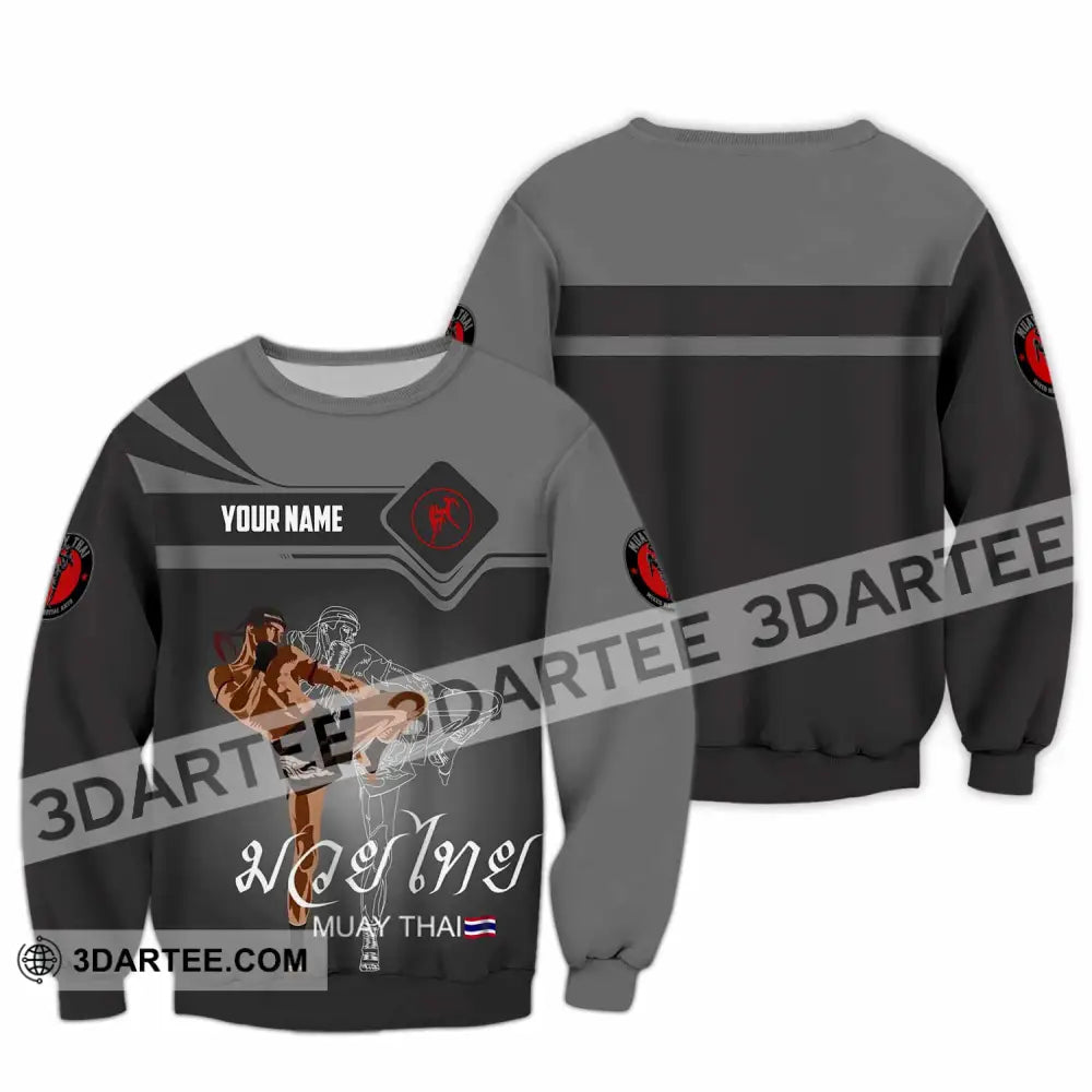 Unisex Shirt - Custom Muay Thai 3D Shirt - Long Sleeve / S - T-shirt