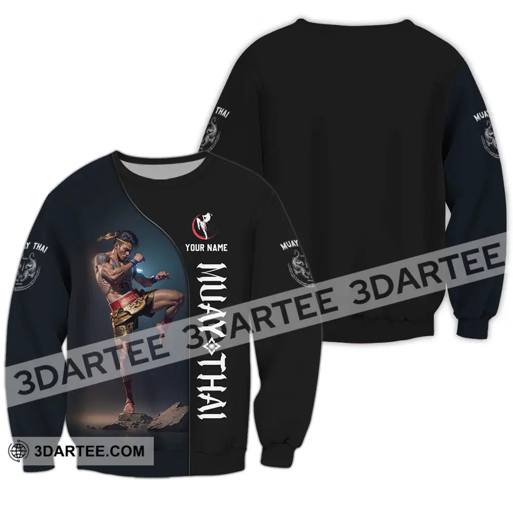Unisex Shirt - Custom Muay Thai 3D Shirt Long Sleeve / S T-shirt