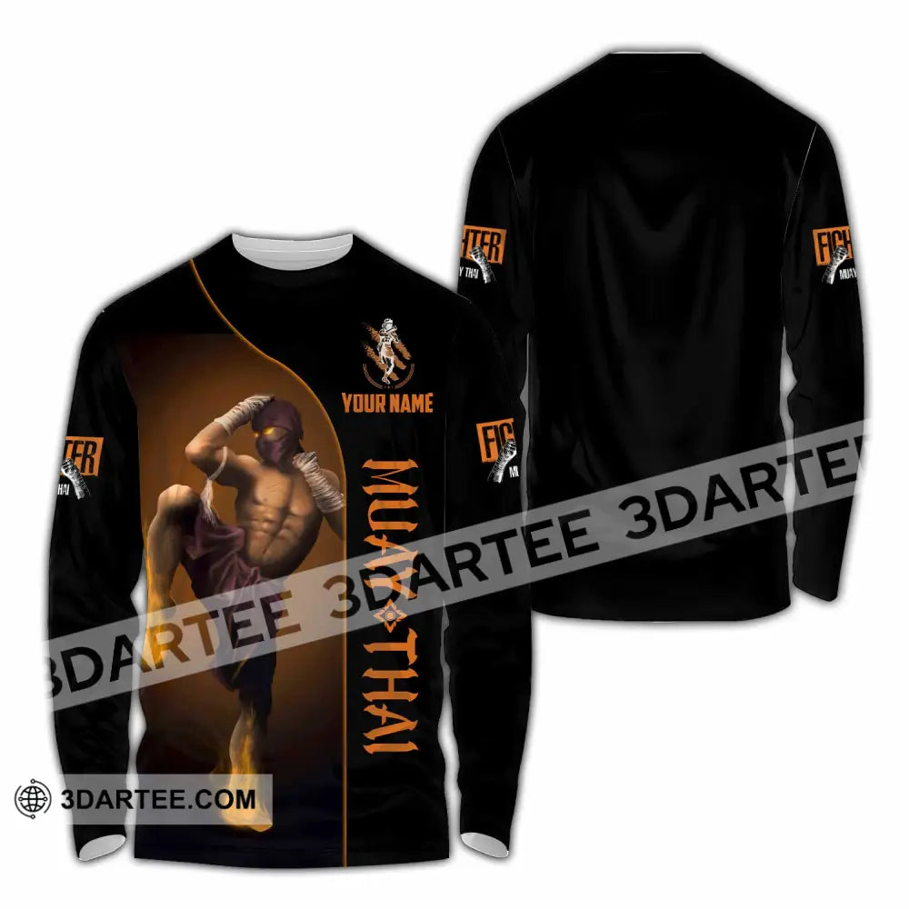 Unisex Shirt - Custom Muay Thai 3D Shirt - Long Sleeve Shirt / S - T-shirt
