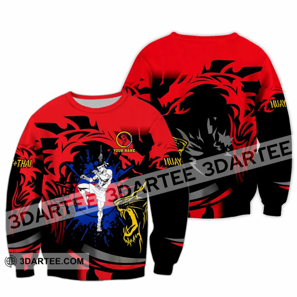 Unisex Shirt - Custom Muay Thai 3D Shirt Long Sleeve / S T-shirt