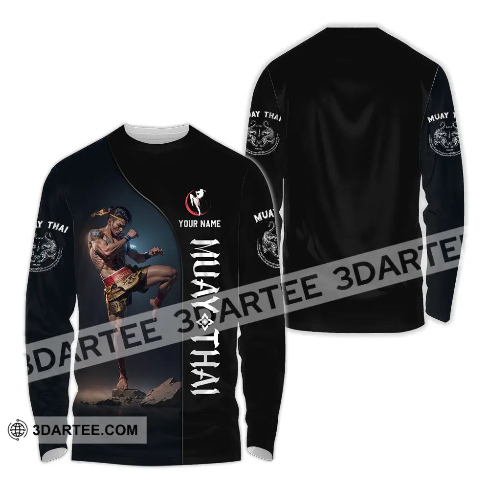 Unisex Shirt - Custom Muay Thai 3D Shirt Long Sleeve Shirt / S T-shirt