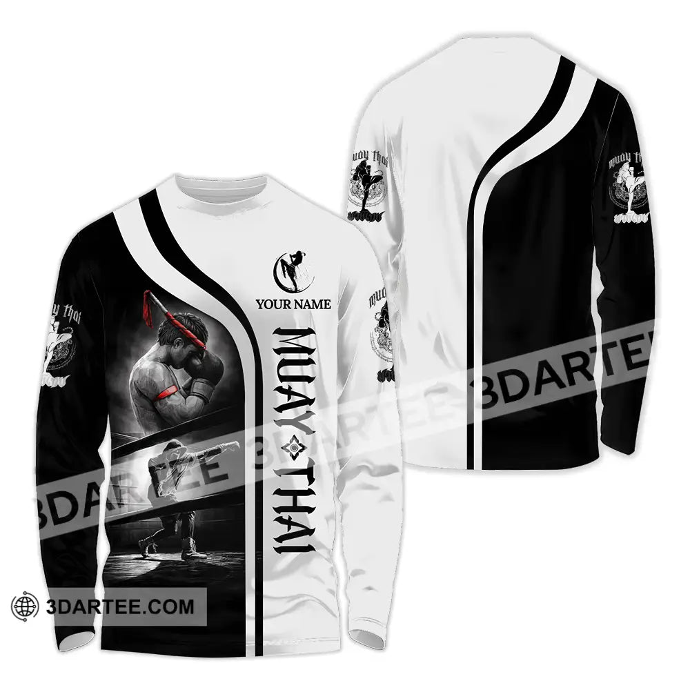 Unisex Shirt - Custom Muay Thai 3D Shirt Long Sleeve Shirt / S T-shirt