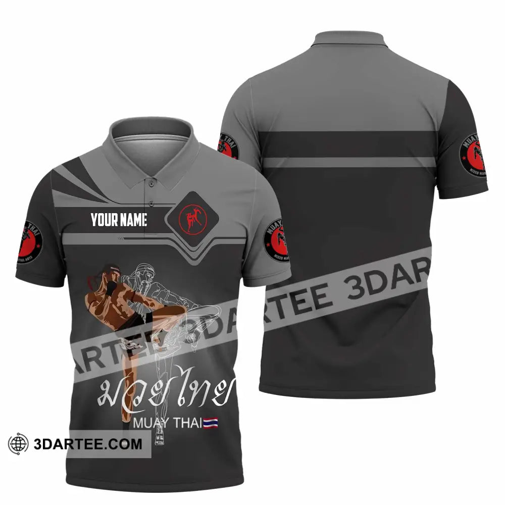 Unisex Shirt - Custom Muay Thai 3D Shirt - Polo Shirt / S - T-shirt