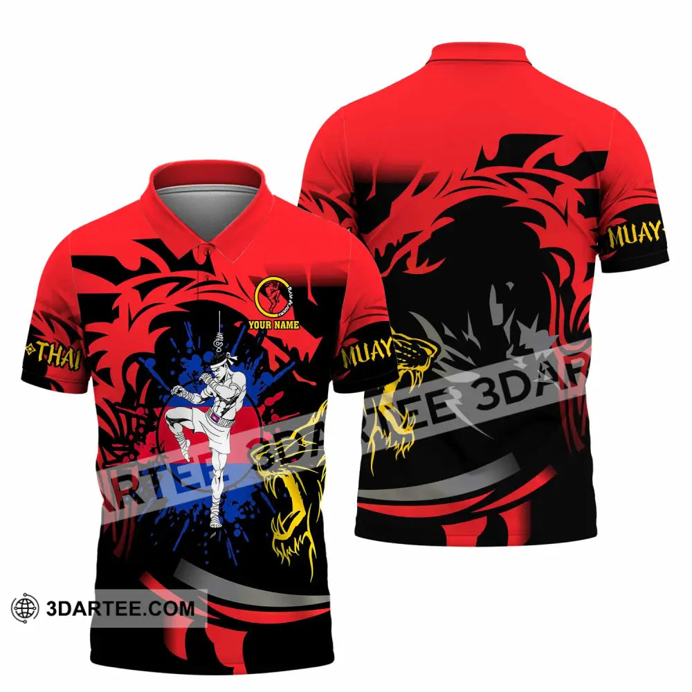 Unisex Shirt - Custom Muay Thai 3D Shirt Polo Shirt / S T-shirt