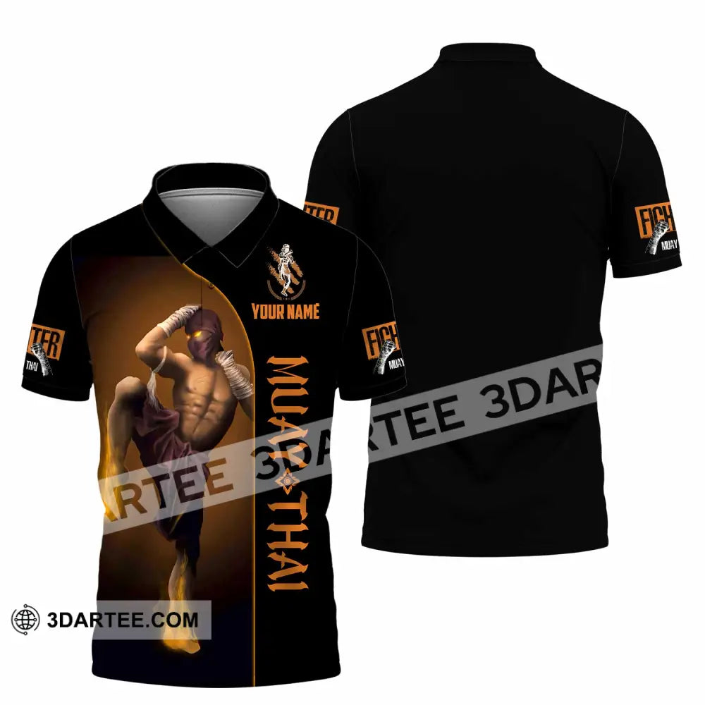 Unisex Shirt - Custom Muay Thai 3D Shirt - Polo Shirt / S - T-shirt