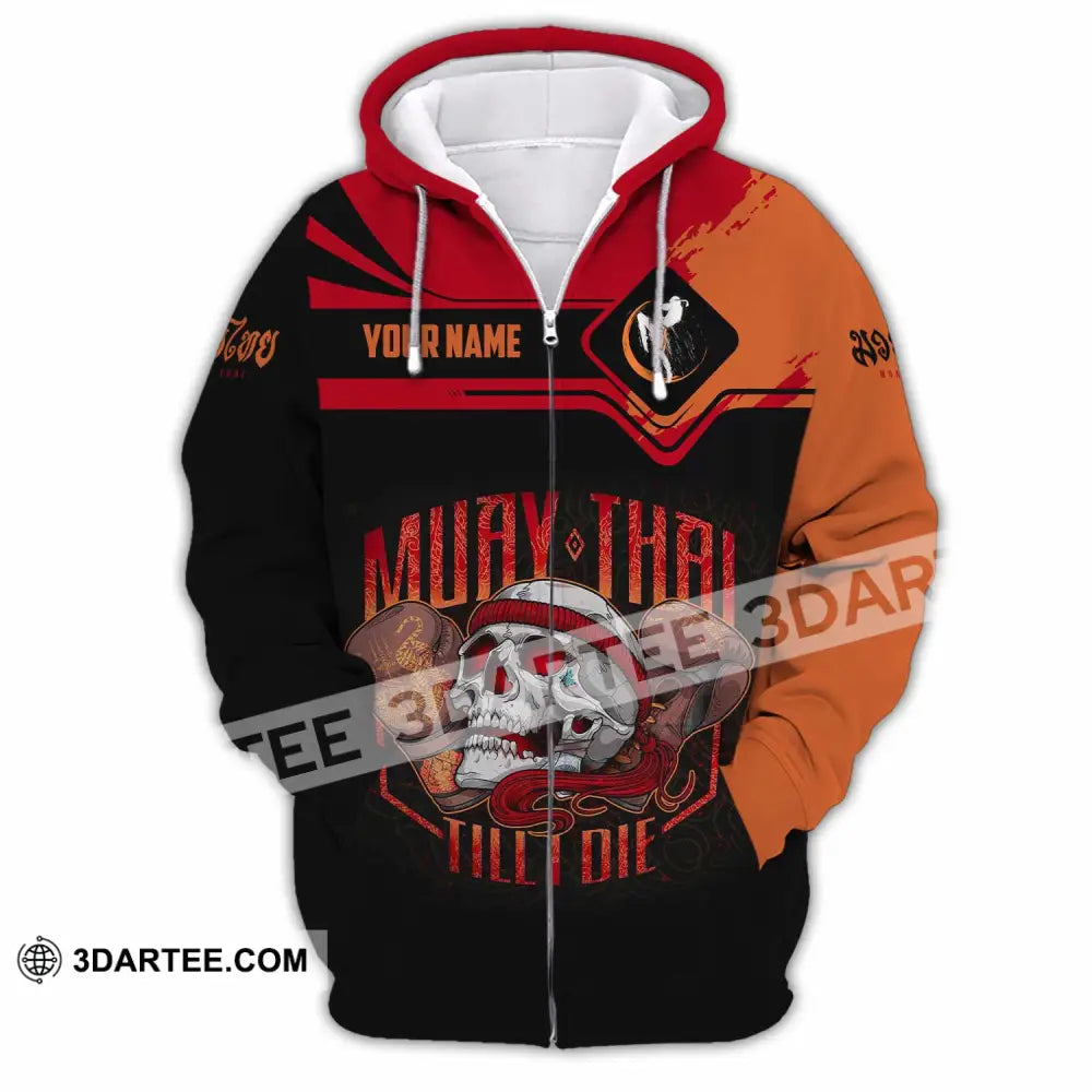 Unisex Shirt - Custom Muay Thai 3D Shirt Zipper Hoodie / S T-shirt