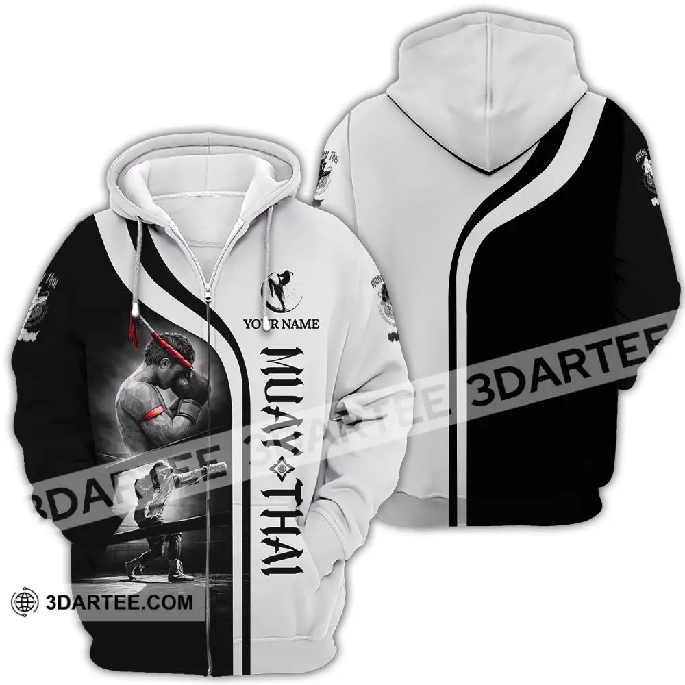 Unisex Shirt - Custom Muay Thai 3D Shirt Zipper Hoodie / S T-shirt