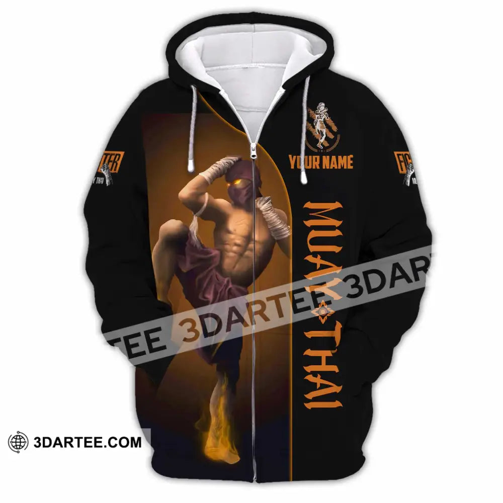 Unisex Shirt - Custom Muay Thai 3D Shirt - Zipper Hoodie / S - T-shirt