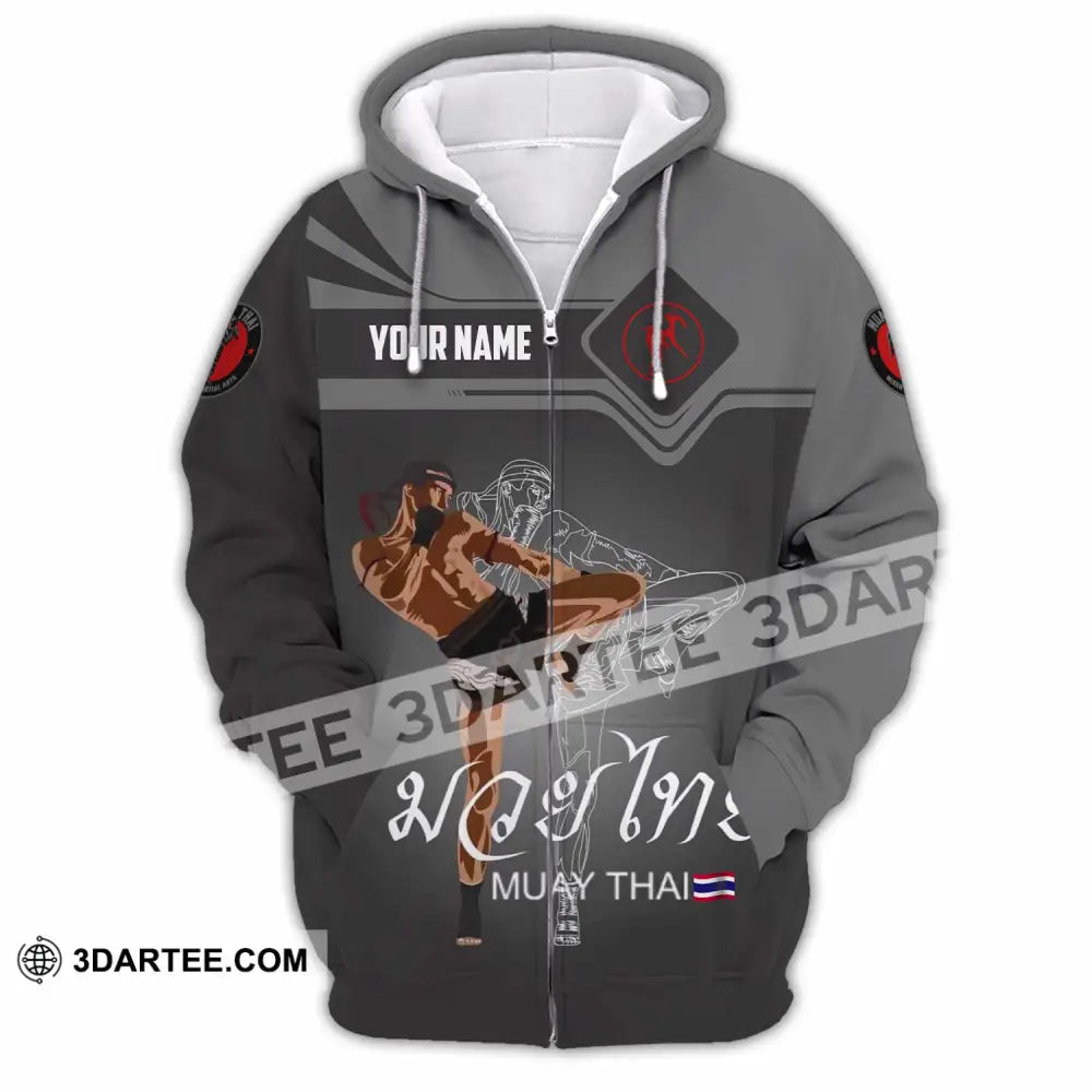 Unisex Shirt - Custom Muay Thai 3D Shirt - Zipper Hoodie / S - T-shirt