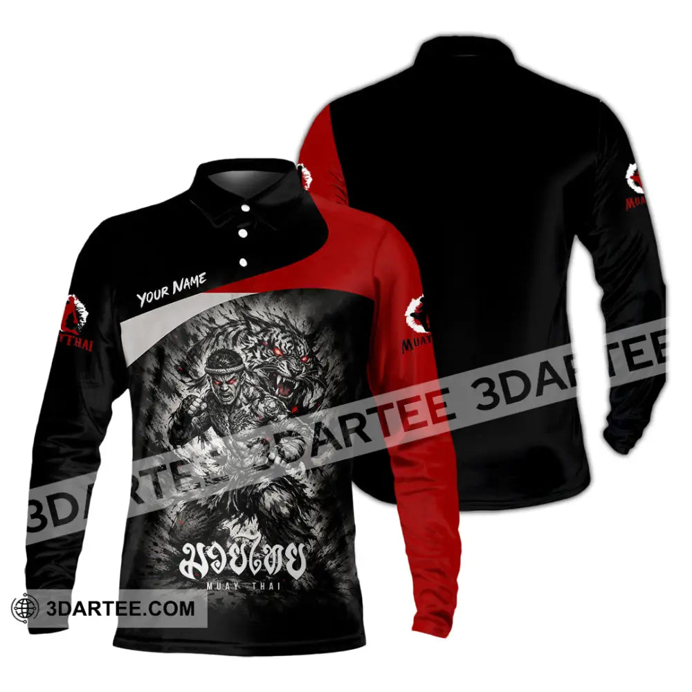 Unisex Shirt - Custom Muay Thai Shirt - Long Sleeve Polo / S - T-shirt