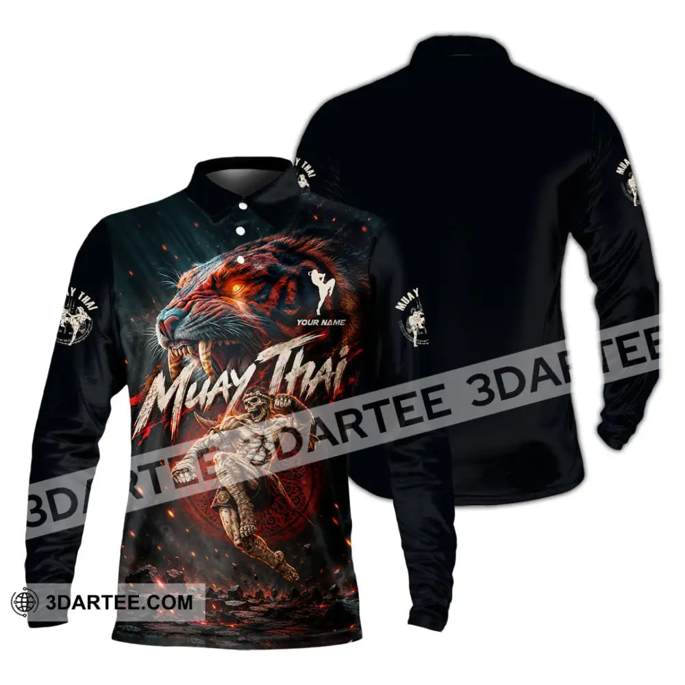 Unisex Shirt - Custom Muay Thai Shirt - Long Sleeve Polo / S - T-shirt