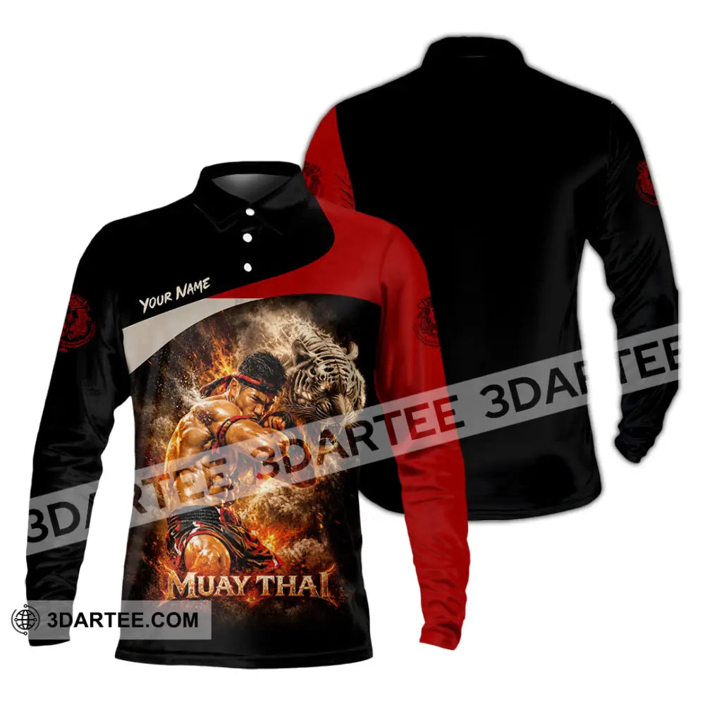 Unisex Shirt - Custom Muay Thai Shirt - Long Sleeve Polo / S - T-shirt