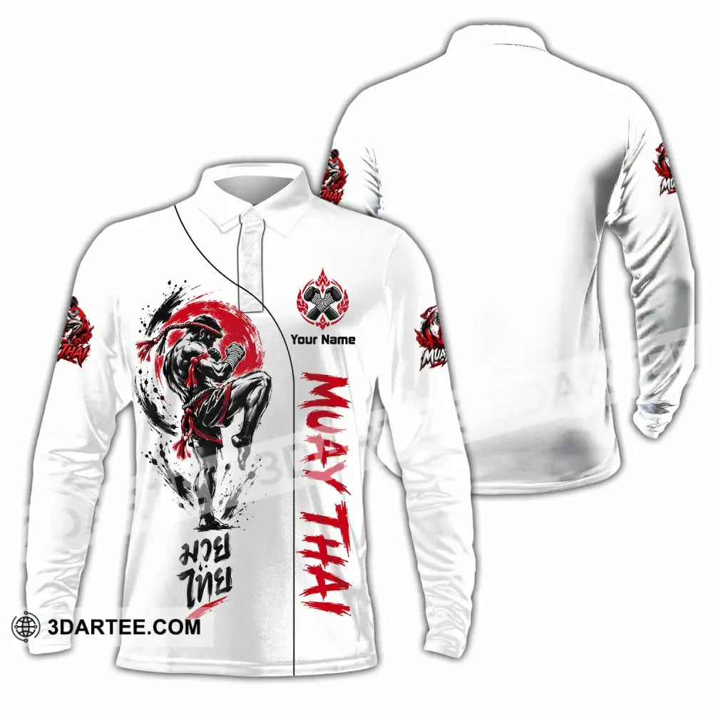 Unisex Shirt - Custom Muay Thai Shirt - Long Sleeve Polo / S - T-shirt
