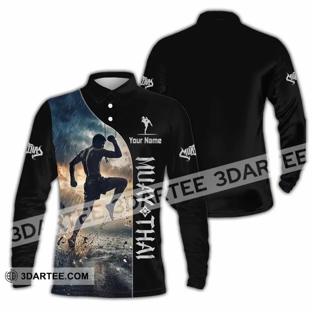 Unisex Shirt - Custom Muay Thai Shirt - Long Sleeve Polo / S - T-shirt