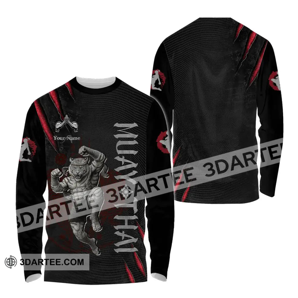 Unisex Shirt - Custom Muay Thai Shirt Long Sleeve Shirt / S T-shirt