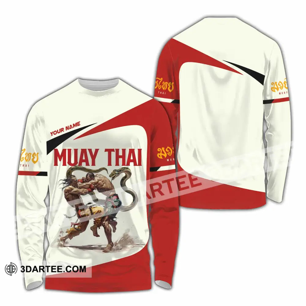 Unisex Shirt - Custom Muay Thai Shirt Long Sleeve Shirt / S T-shirt