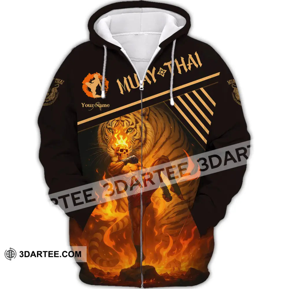 Unisex Shirt - Custom Muay Thai Shirt Zipper Hoodie / S T-shirt
