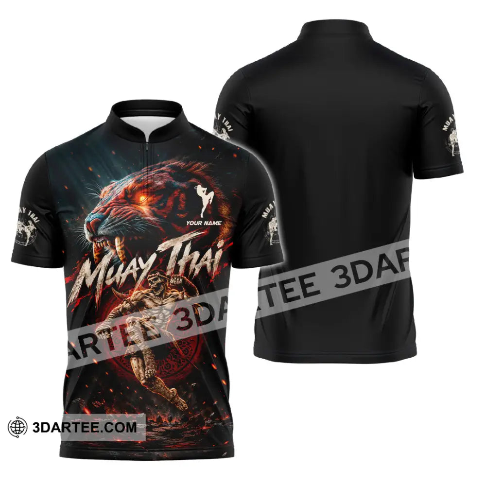 Unisex Shirt - Custom Muay Thai Shirt - Zipper Polo Shirt / S - T-shirt