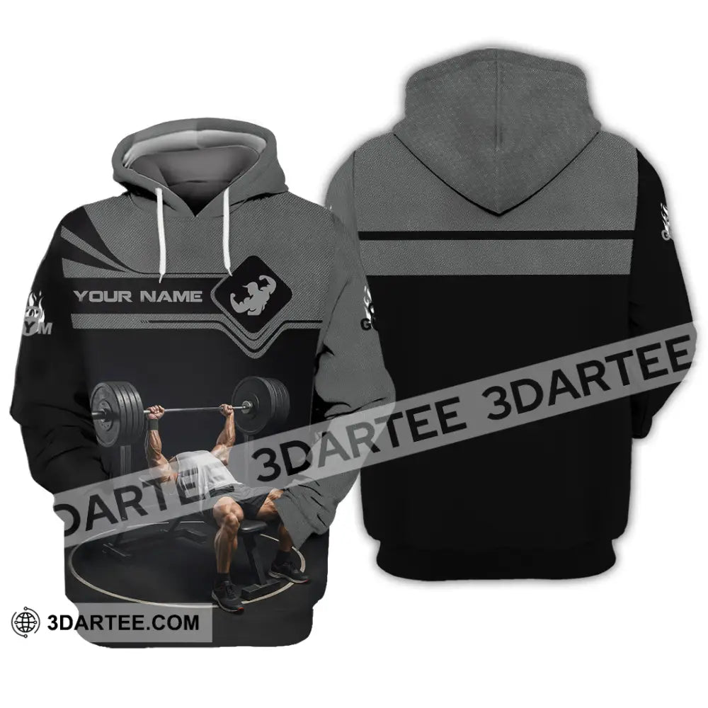 Unisex Shirt - Custom Muscular Man Weightlifting Sports Shirt Hoodie / S T-shirt