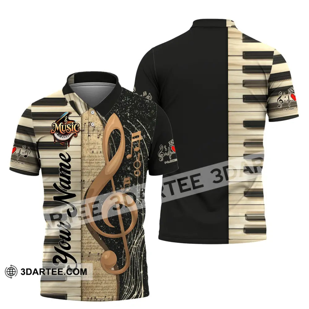 Unisex Shirt - Custom Music 3D Shirt Polo Shirt / S T-shirt