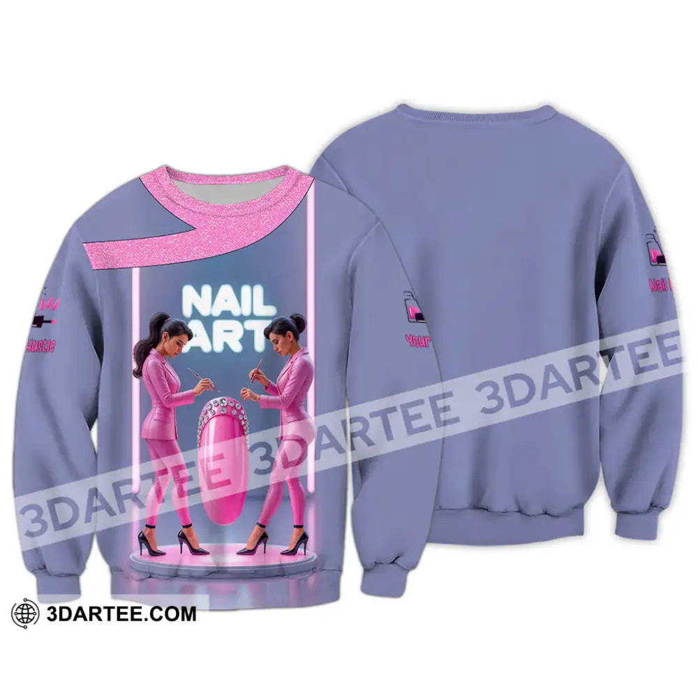 Unisex Shirt Custom Nails Artist Shirt Long Sleeve / S T shirt
