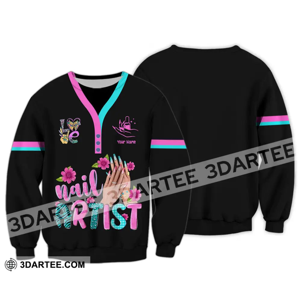 Unisex Shirt Custom Nails Artist Shirt Long Sleeve / S T shirt