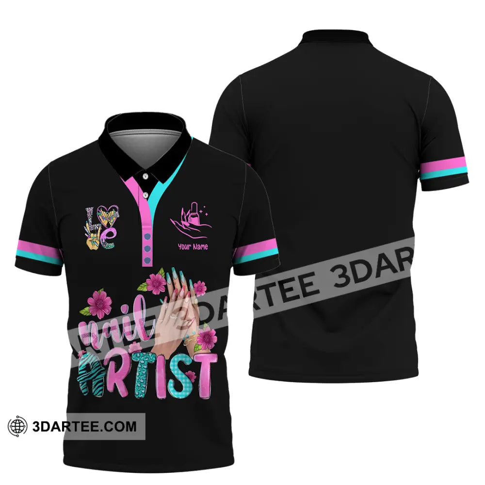 Unisex Shirt Custom Nails Artist Shirt Polo Shirt / S T shirt
