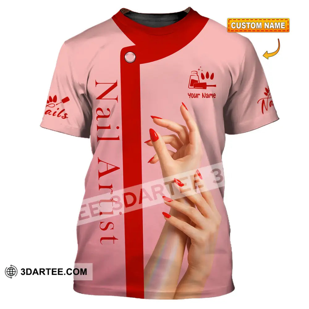 Unisex Shirt Custom Nails Artist Shirt T shirt