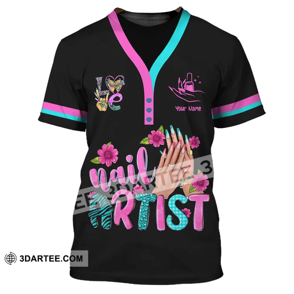Unisex Shirt Custom Nails Artist Shirt T Shirt / S T shirt