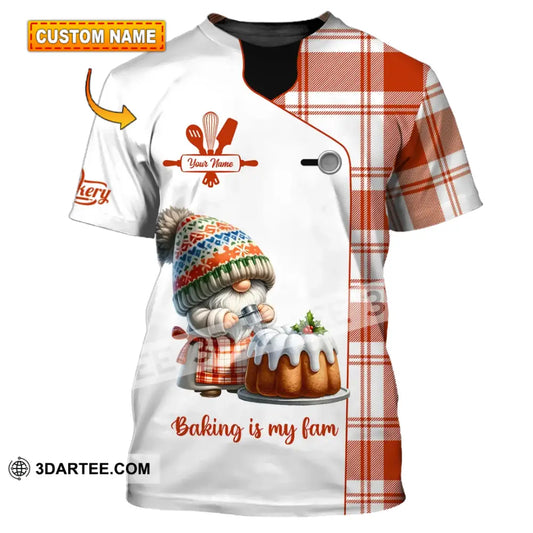 Unisex Shirt - Custom Name 3D Baking Is My Fam T-Shirt