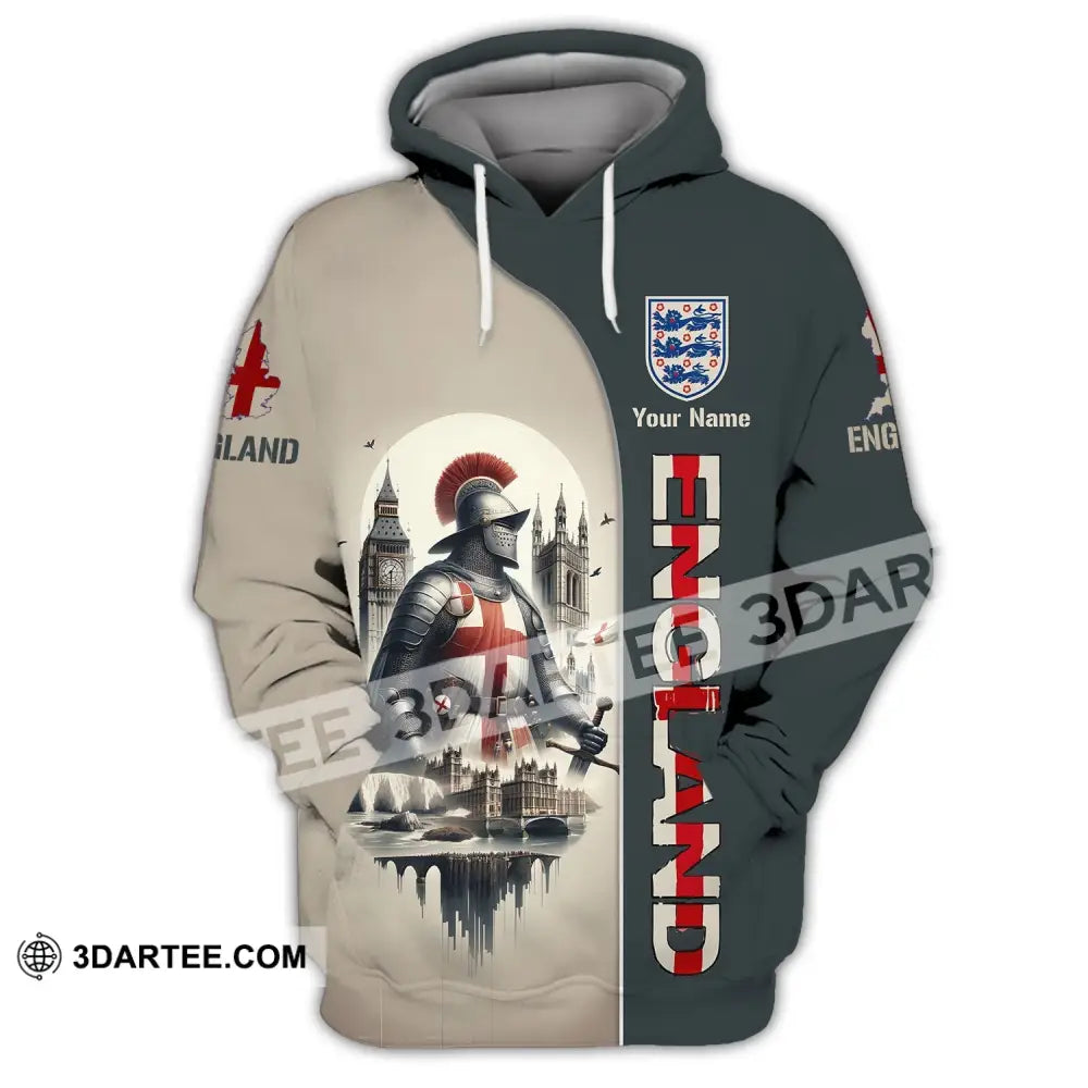 Unisex Shirt - Custom Name 3D England Chevalier Hoodie / S T-Shirt