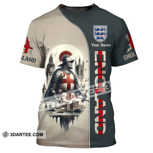 Unisex Shirt - Custom Name 3D England Chevalier T-Shirt / S T-Shirt