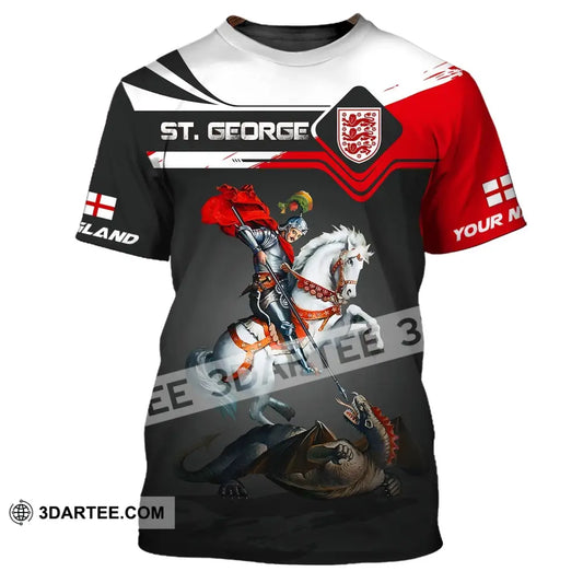 Unisex Shirt - Custom Name 3D England St. George T-Shirt / S T-Shirt