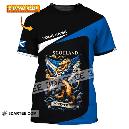 Unisex Shirt - Custom Name 3D Scotland Forever T-Shirt