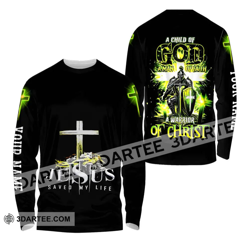 Unisex Shirt - Custom Name A Child Of God Long Sleeve / S T-Shirt