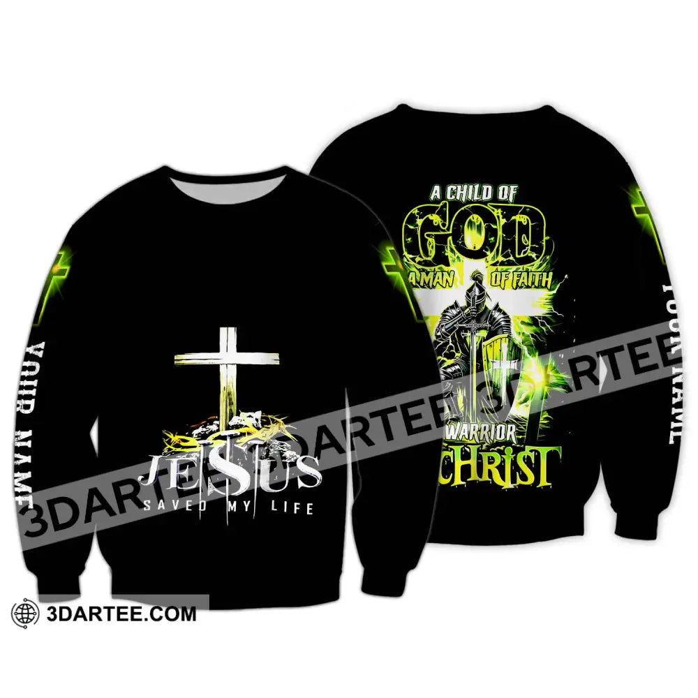 Unisex Shirt - Custom Name A Child Of God Long Sleeve / S T-Shirt