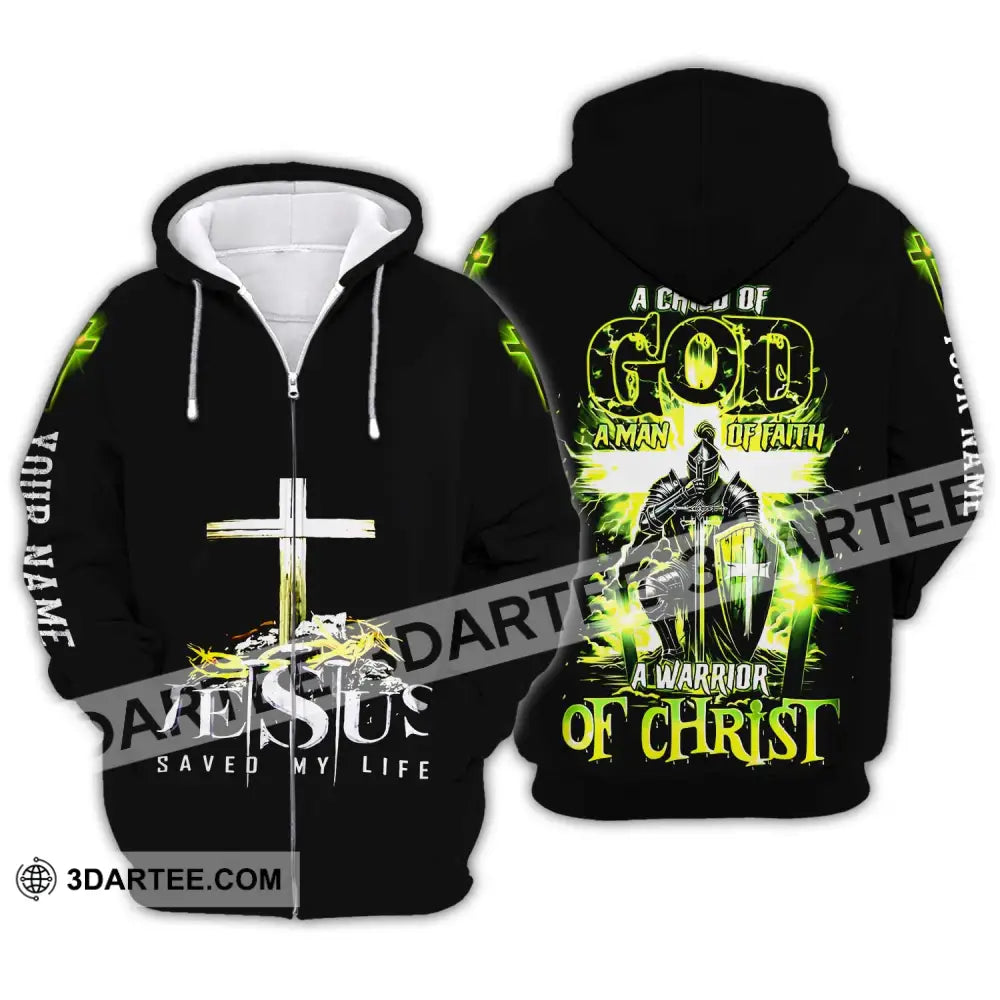 Unisex Shirt - Custom Name A Child Of God Zipper Hoodie / S T-Shirt