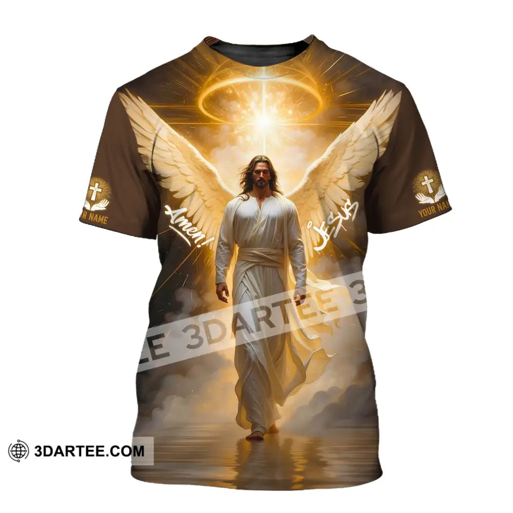 Unisex Shirt - Custom Name Amen Jesus T-Shirt / S T-Shirt